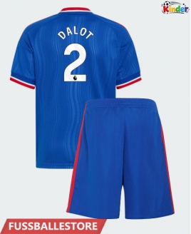 Günstige Manchester United Diogo Dalot #2 Auswärts Trikotsatzt Kinder 2026-27 Kurzarm (+ Kurze Hosen)